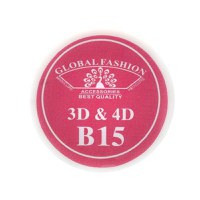 Gel UV 4D plastilina, gel plastart, Global Fashion, B15, 7g, piersica - 1