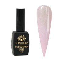 Gel UV pentru constructie, Global Fashion, Magic Extension, 12 ml, cu glitter, G03 - 1