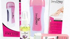 Kit Epilare SensoPRO Start Pink (Incalzitor + Rezerva 100 ml + Ulei 100 ml + Benzi 50 buc)