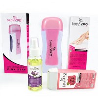 Kit Epilare SensoPRO Start Pink (Incalzitor + Rezerva 100 ml + Ulei 100 ml + Benzi 50 buc) - 1