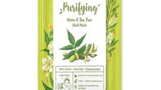 Masca Faciala Textila Purifianta cu Neem si Arbore de Ceai - Himalaya Purifying Neem & Tea Tree Sheet Mask, 1 buc