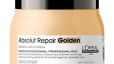 Masca Reparatoare Aurie pentru Par Deteriorat - L'Oreal Professionnel Serie Expert Absolut Repair Golden Professional Mask, 500ml