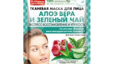 Masca Textila Regenerare si Fermitate cu Ceai Verde, Aloe si Coenzima Q10 Fitocosmetic, 25 ml