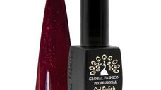 Oja semipermanenta Black Elite, Global Fashion 8 ml, Rosu 166