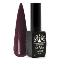 Oja semipermanenta Black Elite, Global Fashion, 8 ml, Rosu bordo 030 - 1