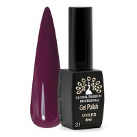 Oja semipermanenta Black Elite, Global Fashion, 8 ml, Rosu Bordo 031 - 1