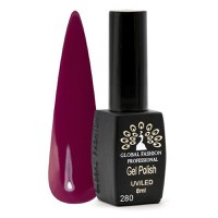 Oja semipermanenta Black Elite, Global Fashion, 8 ml, Rosu bordo 280 - 1