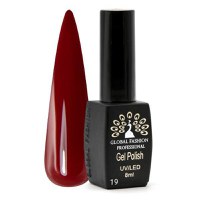 Oja semipermanenta Black Elite, Global Fashionm 8 ml, Rosu bordo 019 - 1