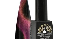 Oja semipermanenta, Global Fashion, 24D Cat Eye, 8 ml, Rosu 04