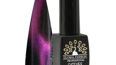 Oja semipermanenta, Global Fashion, 24D Cat Eye, 8 ml, Roz 03