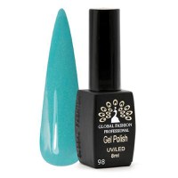 Oja semipermanenta, Global Fashion, Black Elite, 8 ml, Albastru 098 - 1