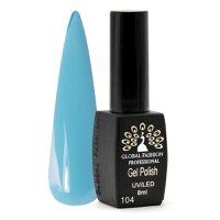 Oja semipermanenta, Global Fashion, Black Elite, 8 ml, Albastru 104 - 1