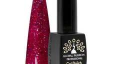 Oja semipermanenta, Global Fashion, Black Elite, 8 ml, Rosu 148