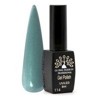 Oja semipermanenta, Global Fashion, Black Elite, 8 ml, Verde 114 - 1