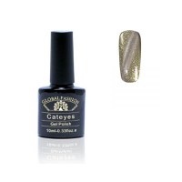 Oja semipermanenta, Global Fashion, Cat Eyes, 10ml, Auriu 72 - 1