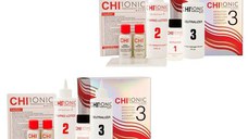 Pachet 2 x Kit pentru Par Natural, Rezistent si Aspru - CHI Ionic Permanent Shine Waves Selection 3 Kit