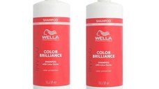 Pachet 2 x Sampon pentru Par Vopsit, Fir Subtire/Normal - Wella Professionals Invigo Color Brilliance Fine/Normal Shampoo, 1000 ml