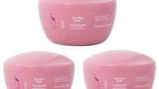 Pachet 3 x Masca Hidratanta pentru Par Uscat - Alfaparf Milano Semi Di Lino Moisture Nutritive Mask, 200ml