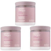 Pachet 3 x Masca Rehidratanta pentru Netezire - Alfaparf Milano Keratin Therapy Lisse Design Rehydrating Mask, 200ml - 1