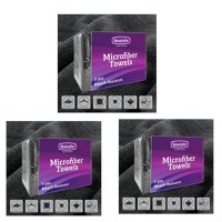 Pachet 3 x Prosoape din microfibra - negru, Beautyfor, 5 buc - 1