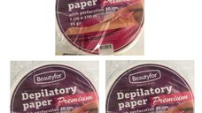 Pachet 3 x Rola hartie pentru epilare, calitate premium - Depilatory Waxing Paper, Roll, Premium, 85g, 7cm x 100m