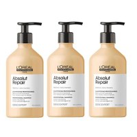 Pachet 3 x Sampon Reparator pentru Par Deteriorat - L&#039;Oreal Professionnel Absolut Repair Gold Quinoa + Protein Shampoo, 500ml - 1