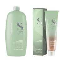 Pachet Antimatreata - Alfaparf Milano Semi Di Lino Scalp Rebalance: Sampon 1000 ml, Exfoliant 150 ml - 1