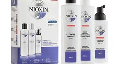 Pachet Impotriva Caderii Progresive pentru Parul Decolorat sau Tratat Chimic Vizibil Subtiat - Nioxin System 6, 300 ml+300 ml+100 ml