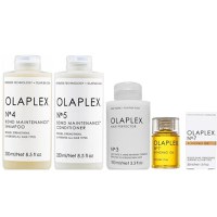 Pachet pentru Intretinerea Parului Olaplex - Sampon OLAPLEX No. 4, 250 ml; Balsam OLAPLEX No. 5, 250 ml; Tratament OLAPLEX No. 3, 100 ml; Ulei OLAPLEX No. 7, 30 ml - 1