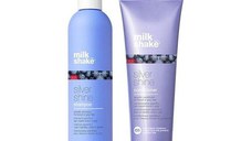 Pachet pentru Par Blond, Gri sau Alb - Milk Shake Silver Shine: Sampon Silver Shine Shampoo, 300 ml + Balsam Silver Shine Conditioner, 250 ml