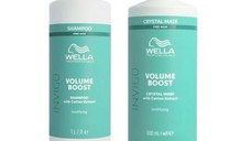 Pachet pentru Volum Wella Professionals Invigo Volume Boost Crystal: Sampon 1000 ml + Masca 500 ml