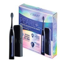 Periuta de dinti electrica VITAMMY Pearl+ Noire, 82000 vibratii/min, 3 moduri de periaj, 2 capete incluse, Negru - 1