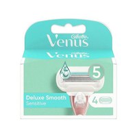 Rezerve Aparat de Ras cu 5 Lame pentru Piele Sensibila - Gillette Venus Extra Smooth Sensitive, 4 buc - 1