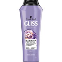 Sampon Reparator Nuantator pentru Par Blond - Schwarzkopf Gliss Hair Repair Blond Hair Perfector Purple Repair Shampoo, 250 ml - 1