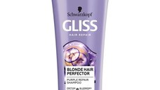 Sampon Reparator Nuantator pentru Par Blond - Schwarzkopf Gliss Hair Repair Blond Hair Perfector Purple Repair Shampoo, 250 ml