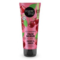 Scrub pentru Ten cu Cirese si Ghimbir Face Scrub Cherry &amp; Ginger Organic Shop, 75ml - 1