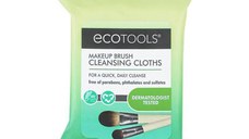 Servetele Umede pentru Curatarea Pensulelor - Eco Tools Makeup Brush Cleansing Cloths, 25 buc