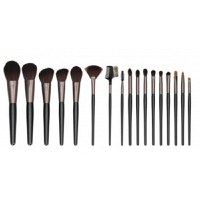 Set 18 Pensule Negre pentru Machiaj - Mimo Makeup Brush Black, 18 buc - 1