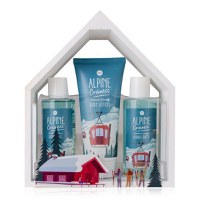 Set Accentra gel de dus 150 ml, 150 ml spuma de baie, 150 ml lotiune de corp, Alpine Coziness in cutie de lemn in forma de casa - 1