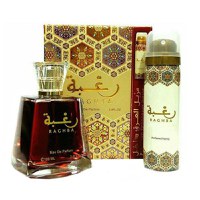 Set Apa de Parfum, 100 ml + Deodorant Spray, 50 ml, Unisex - Lattafa Perfumes, Raghba, 1 set - 1