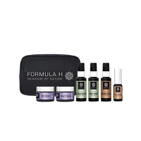 Set Formula H Travel Bag, Gel curatare 50ml + Lotiune tonica 50ml + Ser pentru ten 10ml + Crema de zi Collagen 10ml + Crema de noapte Collagen 10ml + Gel de dus 50ml - 1