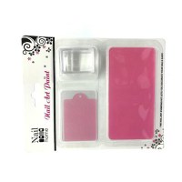 Set stampila unghii cu matrita Pink - 1