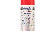 Spray Stralucitor Rosu tip glitter pentru par si corp Orkide, 90 ml