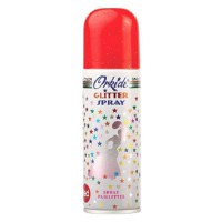 Spray Stralucitor Rosu tip glitter pentru par si corp Orkide, 90 ml - 1