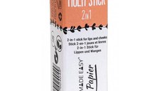 Stick 2 in 1 Vegan pentru Buze si Obraji Multi Stick Beauty Made Easy, nuanta 04 Orange, 6 g