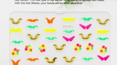 Sticker unghii, Global Fashion, 3D Nail Sticker, Neon