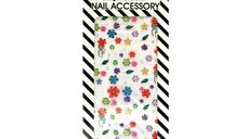 Sticker unghii, Global Fashion, Nail Accessory Flowers, Multicolor, 1 set