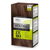 Vopsea Crema Demi-permanenta - Kolora Zero No Ammonia Color Cream, nuanta 6.3 Amber Brown, 120 ml - 1