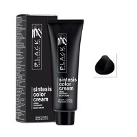 Vopsea Crema Permanenta - Black Professional Line Sintesis Color Cream, nuanta 1.00 Intense Black, 100ml - 1