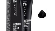 Vopsea Crema Permanenta - Black Professional Line Sintesis Color Cream, nuanta 1.00 Intense Black, 100ml